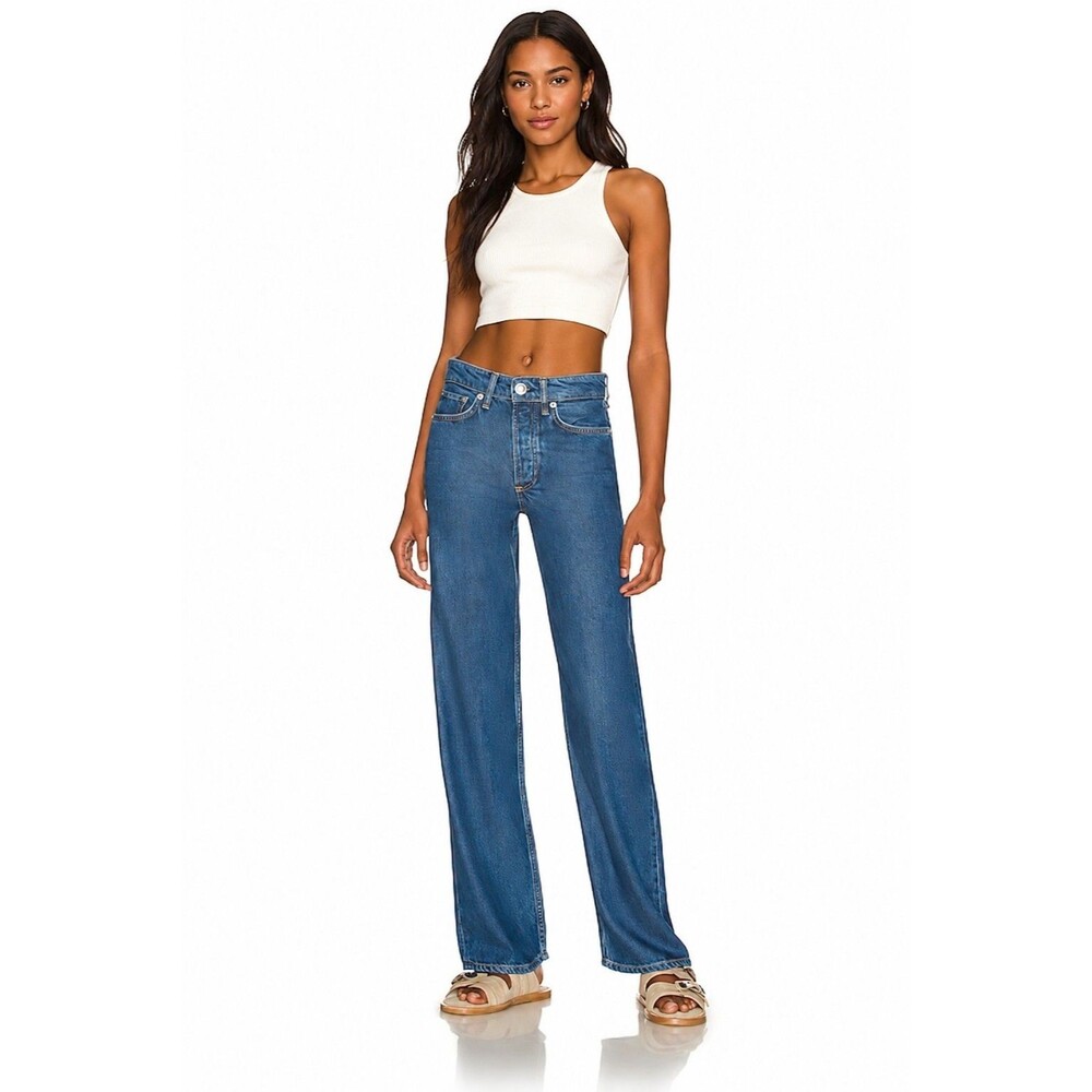 rag & bone Logan Featherweight wide-leg low-rise in Lily size 27